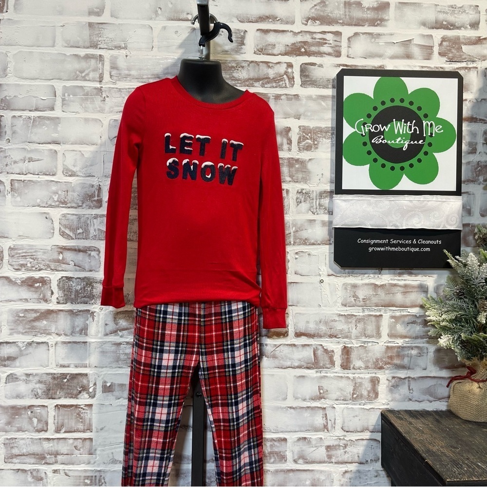 Members mark Red 'Let It Snow' Kids Pajamas size 6